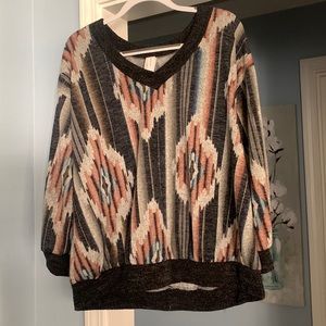 Women’s Honeyme Aztec Print Sweater, small